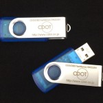 TP501blueスケルトン　USBメモリー　UVインクジェット印刷